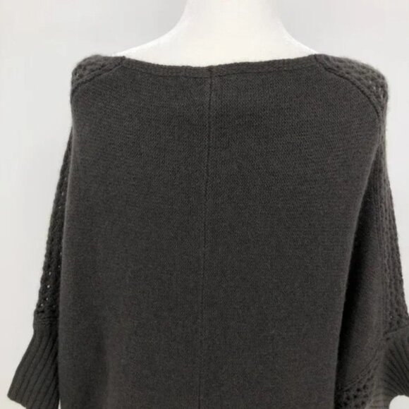 Velvet By G+S Brown Taupe 100% Cashmere boatneck drape oversized sweater - Picture 8 of 16